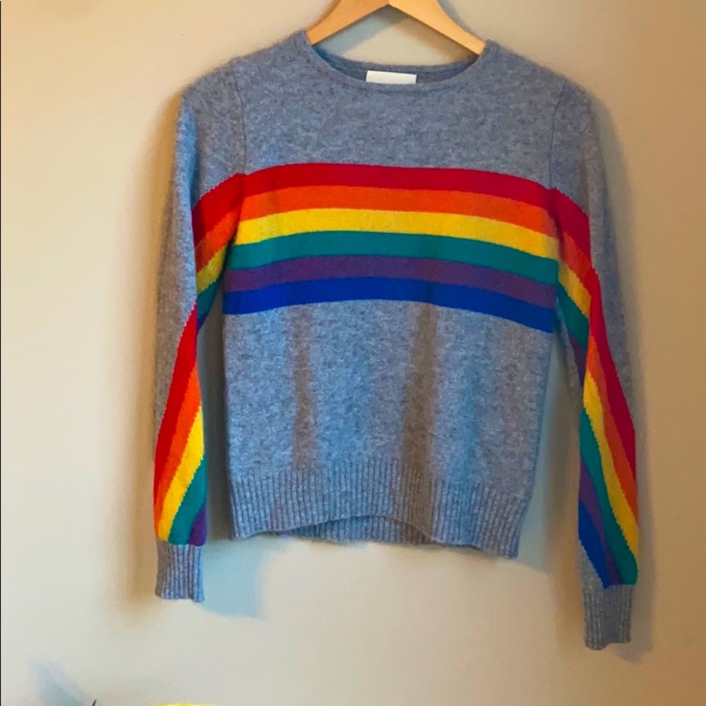 100% cashmere PRIDE rainbow sweater